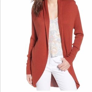 Leith Ribbed Shawl Cocoon Cardigan